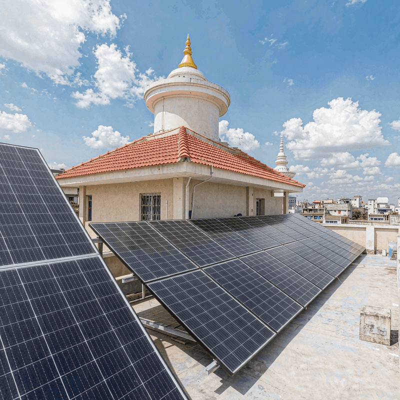 Rooftop solar installation in Myanmar